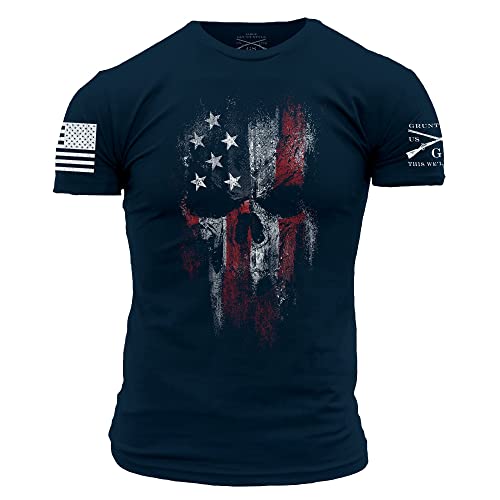 Grunt Style American Reaper 2.0 Men's T-Shirt (Midnight Navy, Large)